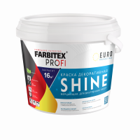 Краска акриловая влагостойкая мерцающая Shine (3 кг) FARBITEX PROFI