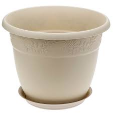 Кашпо РЯБИНА D220мм, 3,6л с поддоном латте 