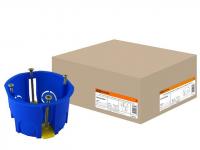 Установочная коробка СП D68х45мм, саморезы, пл. лапки, синяя, IP20, TDM SQ1403-0001