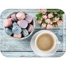 Поднос сервировочный FANTASIA, размер 28,9*18,9*1,8 см, из термостойкого пластика с дизайном