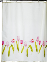 Штора для ванной комнаты "Розовые сны" 180*180 см сатин в упаковке с полноцветным вкладышем ПВХ с крючком 5/50  ЕВ7915